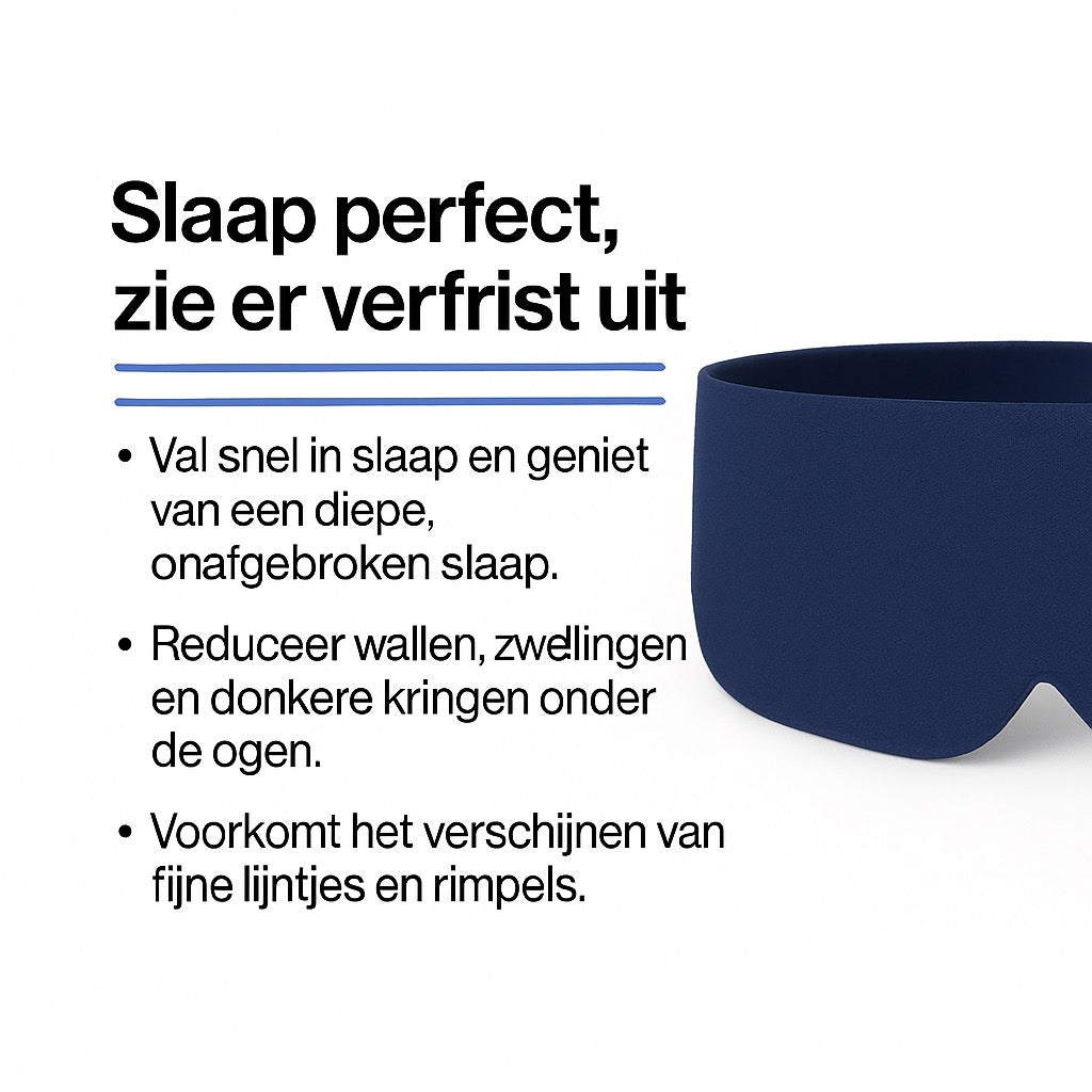 Premium Zijde Slaapmasker - Royal Blue