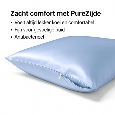 Premium Zijde Kussensloop - Hemelsblauw