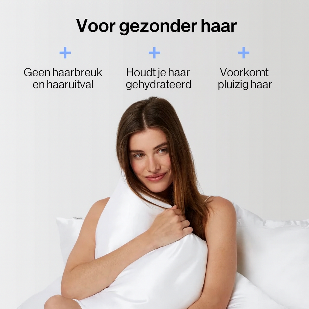 Premium Zijde Kussensloop - Pure White