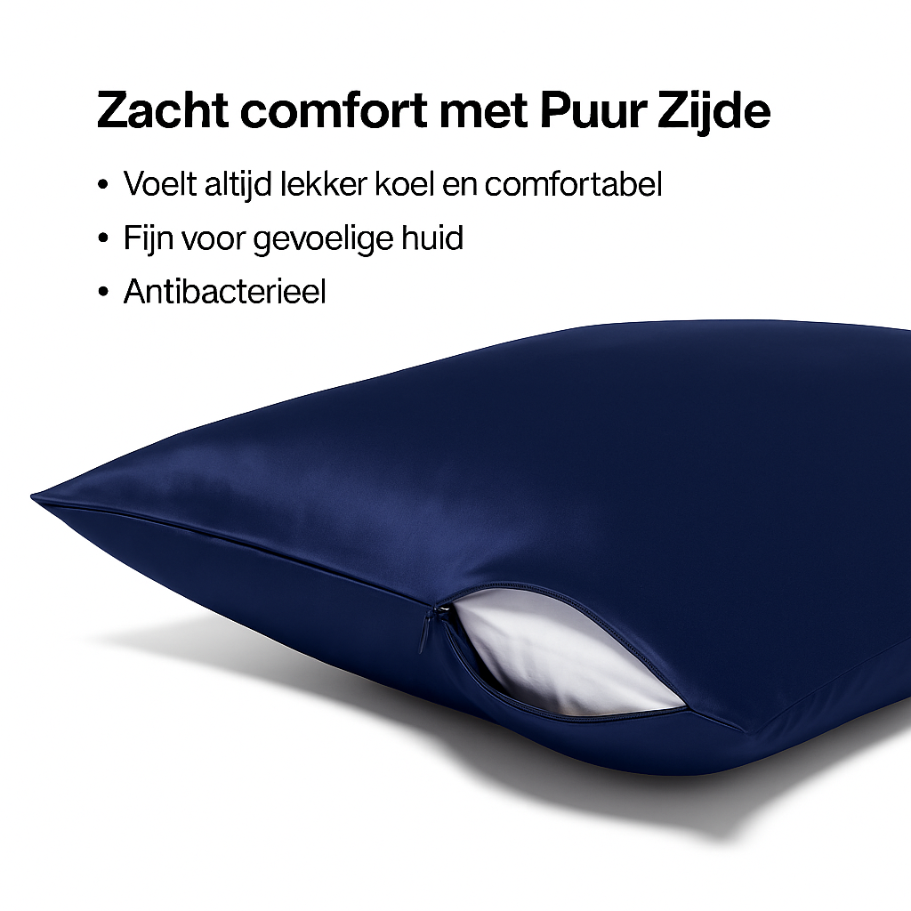 Premium Zijde Kussensloop - Royal Blue