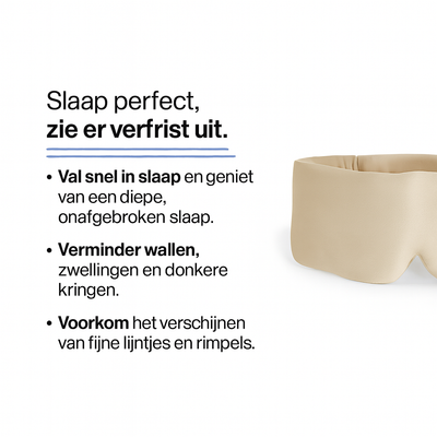 Premium Zijde Slaapmasker - Champagne
