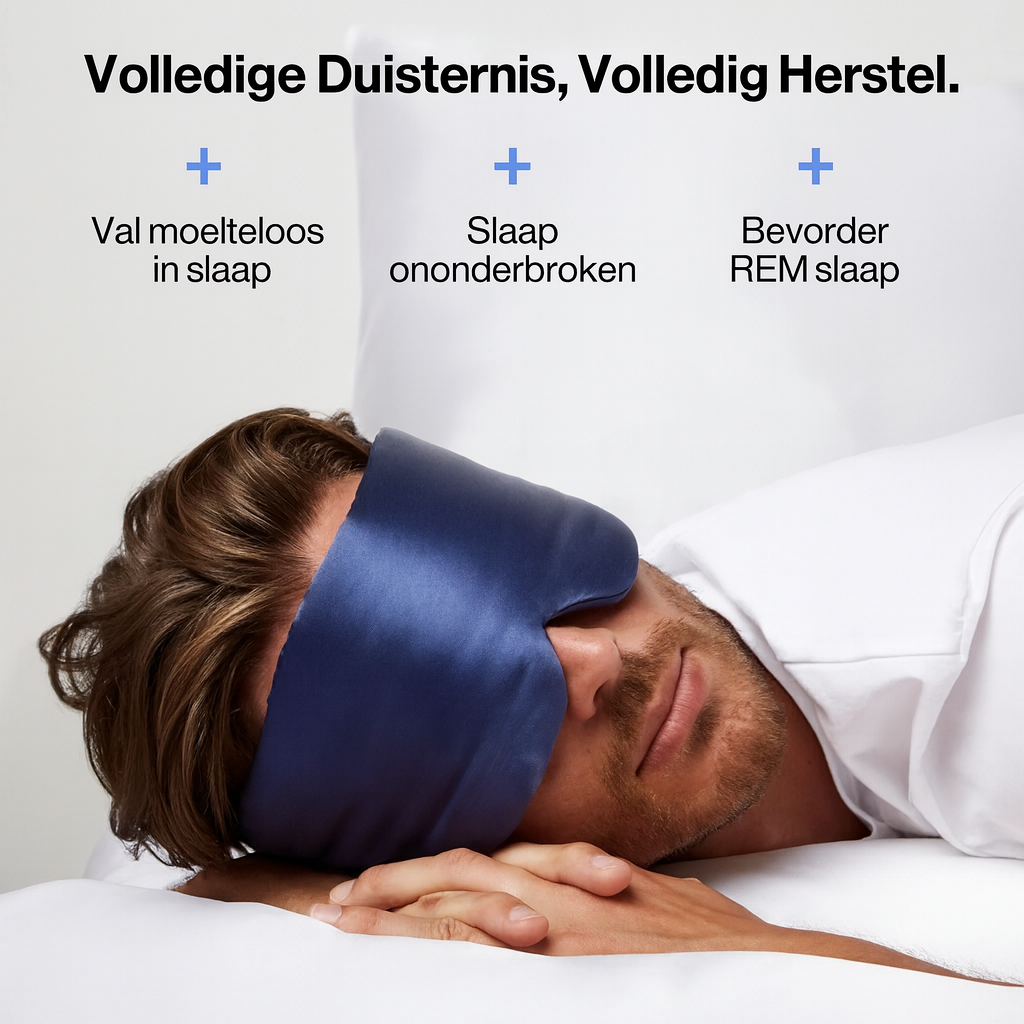 Premium Zijde Slaapmasker - Royal Blue