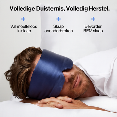 Premium Zijde Slaapmasker - Royal Blue