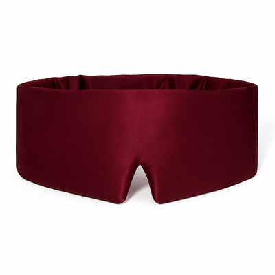 Premium Zijde Slaapmasker - Bordeauxrood