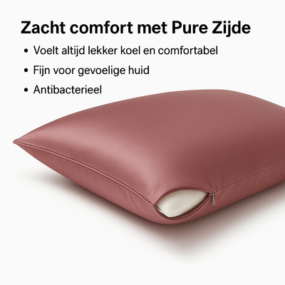 Premium Zijde Kussensloop - Antiekroze