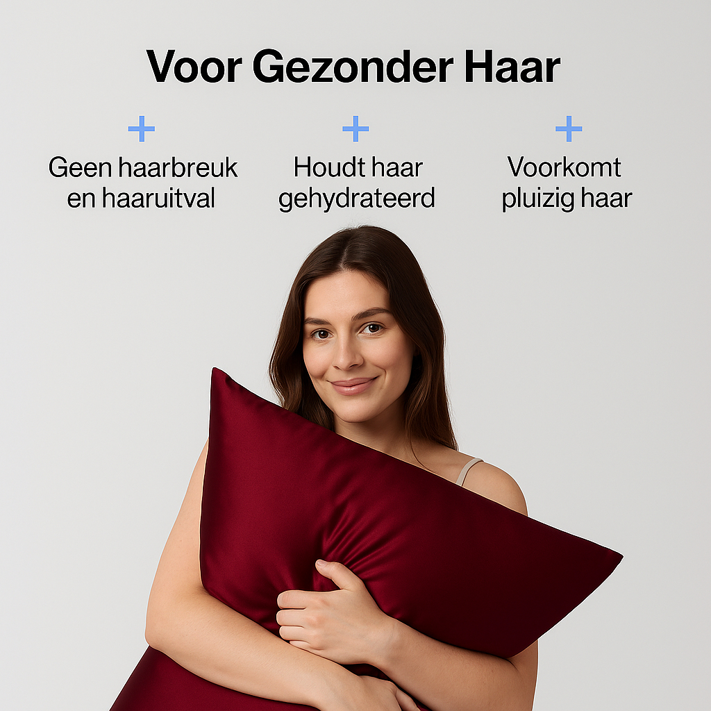 Premium Zijde Kussensloop - Bordeauxrood