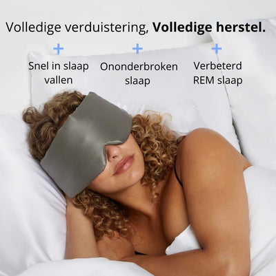 Premium Zijde Slaapmasker - Parelgrijs