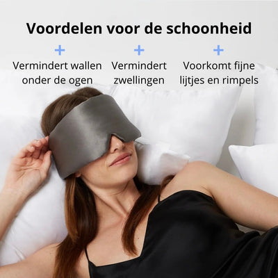 Premium Zijde Slaapmasker - Parelgrijs